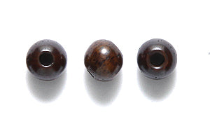 5BN158: 5BN158 Bone Smooth Round Dark Brown 5mm Avg 100PC