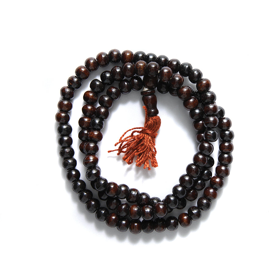 8BN158-MA: 8BN158-MA Bone Mala DK BRWN RND 8mm