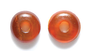 74HR255: Horn Saucer Amber Color 8mm 100 Pieces per Pack