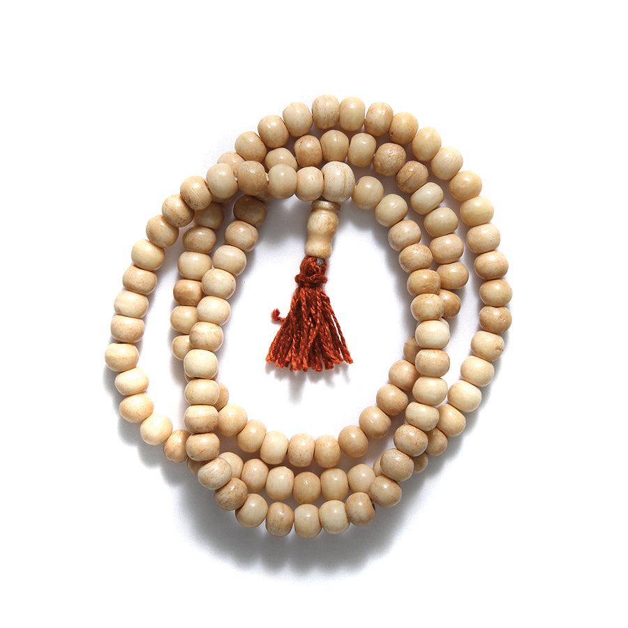 8BN153-MA: 8BN153-MA Bone Mala Tan/BRWN RND 8mm