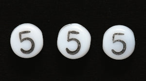 6LB-5R: CZ Number 5 White/black 6mm-50PC