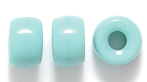 9RC185R: CZ Crow Roller Opaque Turquoise Green 9mm-25PC