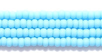 10SB162-MR: CZ Seed Bead Light Turq Blue Matte 10/0 1 Hank