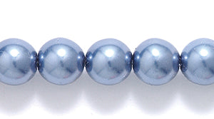 6GP675R: CZ Glass Pearl Steel Blue 6mm-50PC