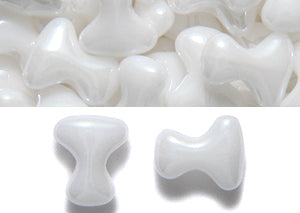 8TE312-WR: CZ Tee Bead Alabster White Wedding 2x8mm-100PC