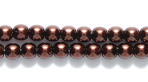 3GP658R: CZ Glass Pearl DK Brown 3mm-100PC