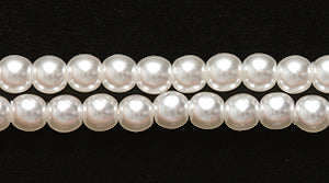 3GP612R: CZ Glass Pearl White 3mm 100pc -100PC