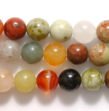 10ST525: Mixed Stone Round 10mm