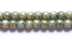 3RD112-83R: CZ Round Green Marble Luster 3mm-200PC