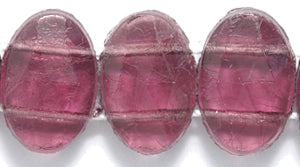 37FE298: Flat Oval Amethyst 2 Hole 9x13mm 300PC