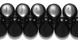 57DP109R: Czech Pips Opaque Black 5X7mm - - 100 Piece Pack