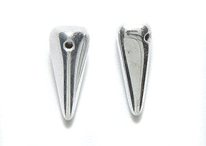 13DP815-FR: CZ Villa Drop Full Coated Silver 6x13mm-25PC