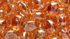 30CA353-HR: CZ Candy Oval 2HOLE Honey 4x6mm-75PC