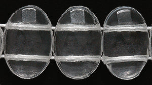 37FE212R: Flat Oval Crystal 2 Hole 9x13mm-25PC