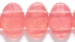 37FE290: Flat Oval Pink Opal 2 Hole 9x13mm 300PC