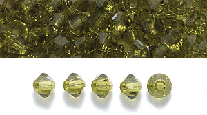 80CC283: Preciosa Crystal Dia Olivine 3mm-144PC