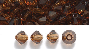 82CC257: Preciosa Crystal Dia Smoked Topaz 4mm-144PC