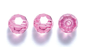 6CC292-RR: Preciosa CZ Crystal Round Rose 6mm-12PC