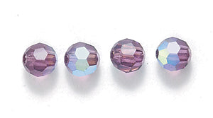 4CC598: Preciosa Crystal Round Amethyst AB 4mm-72PC