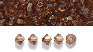 80CC257: Preciosa Crystal Dia Smoked Topaz 3mm-144PC