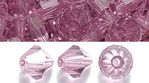 86CC296: Preciosa Crystal Dia Lt Amethyst 6x6mm-72PC