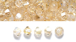 80CC851: Preciosa Crystal Dia Crystal Blonde Flare 3mm-144PC