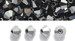 82CC309-F: Preciosa Crystal Dia Hematite 4mm-144PC