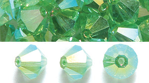 86CC582-F: Preciosa Crystal Dia Peridot Ab2x 6x6mm-72PC