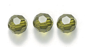 6CC283R: Preciosa CZ Crystal Round Olivine 6mm-12PC