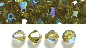 82CC583: Preciosa Crystal Dia Olivine AB 4mm-144PC