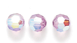 6CC596R: Preciosa CZ Crystal Round LT Amethyst AB 6mm-12PC