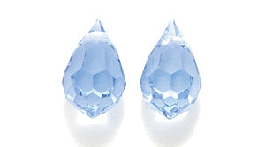 42CC272: Preciosa Crystal Drop Light Sapphire 6x10mm-12PC