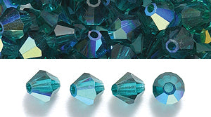 82CC586: Preciosa Crystal Dia Emerald AB 4mm-144PC