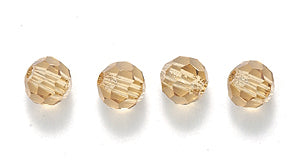 4CC253: Preciosa Crystal Round Light Colorado Topaz 4mm-72PC