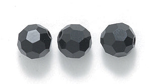 6CC109: Preciosa Crystal Jet Black Round 6mm-72PC