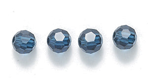 4CC269: Preciosa Crystal Round Montana Blue 4mm-72PC