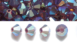 82CC590-8F: Preciosa Crystal Dia Amethyst Opal Ab2x 4mm-144PC