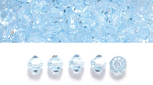 80CC263: Preciosa Crystal Bicone Aquamarine 3mm-144PC