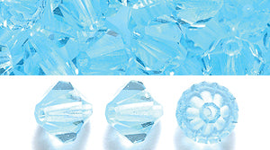 86CC262: Preciosa Crystal Dia Aqua Bohemica 6x6mm-72PC