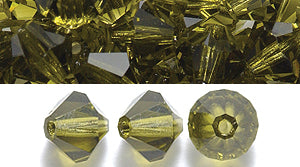 86CC283: Preciosa Crystal Dia Olivine 6x6mm-72PC