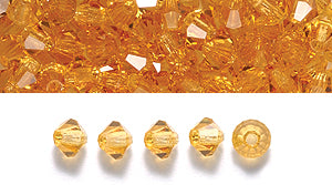 80CC254: Preciosa Crystal Dia Topaz 3mm-144PC