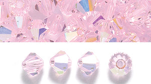 82CC593: Preciosa Crystal Dia Pink Sapphire AB 4mm-144PC