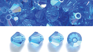 82CC568: Preciosa Crystal Dia Capri Blue AB 4mm-144PC