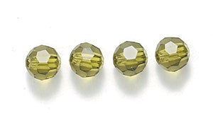 4CC283: Preciosa Crystal Round Olivine 4mm-72PC