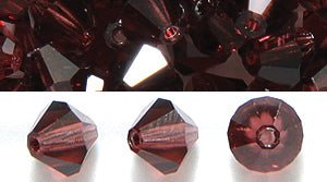 86CC247: Preciosa Crystal Dia Burgundy 6x6mm-72PC