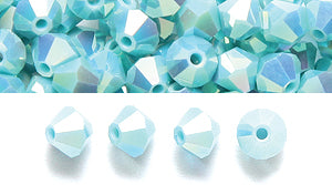 82CC585-1F: Preciosa Crystal Dia Turquoise Ab2x 4mm-144PC