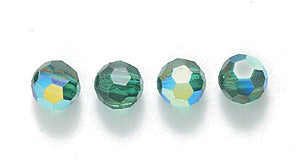 4CC586: Preciosa Crystal Round Emerald 4mm-72PC