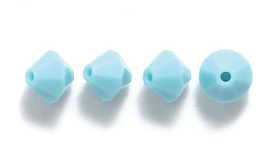 84CC185: Preciosa Crystal Dia Turquoise 5x5mm-144PC