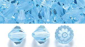 86CC263: Preciosa Crystal Dia Aquamarine 6x6mm-72PC