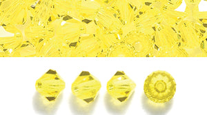 82CC224: Preciosa Crystal Dia Citrine 4mm-144PC